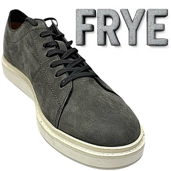 Frye Gates High Prints Low Top Gray Suede Shoes Men's Size 10 Medium 7200043